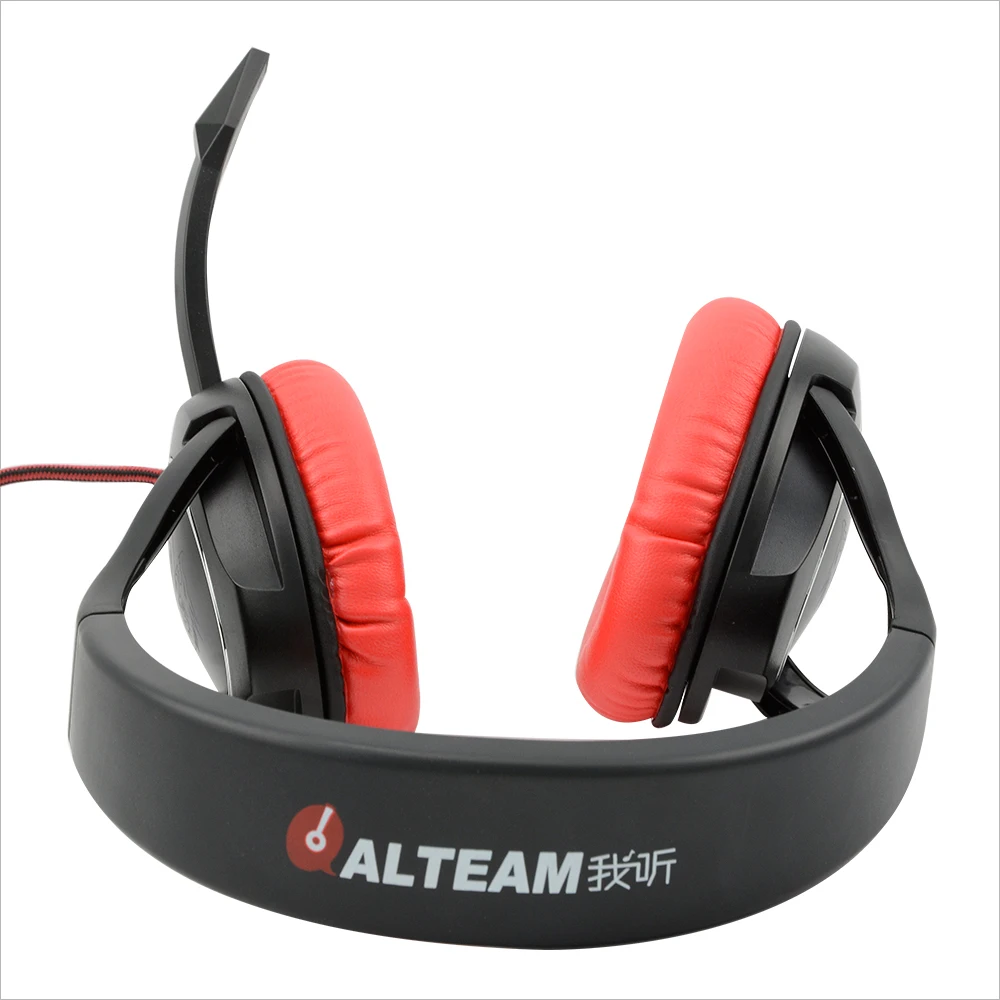 LED Light gaming headphone Over Ear 53mm drivers audio Headset with mic for Pc
