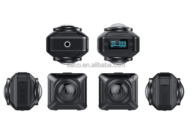 2017 новая модель 360 двойной объектив 720 градусов VR панорамная камера 4K WIFI 360 Экшн-камера