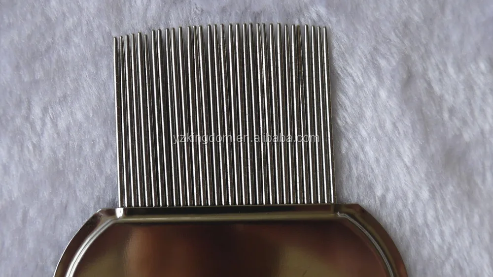 Hot Selling Stainless Steel Handle Grooved Teeth Flea Lice Nit Louse Tick Comb For Human Kid Child Hair Cleaning