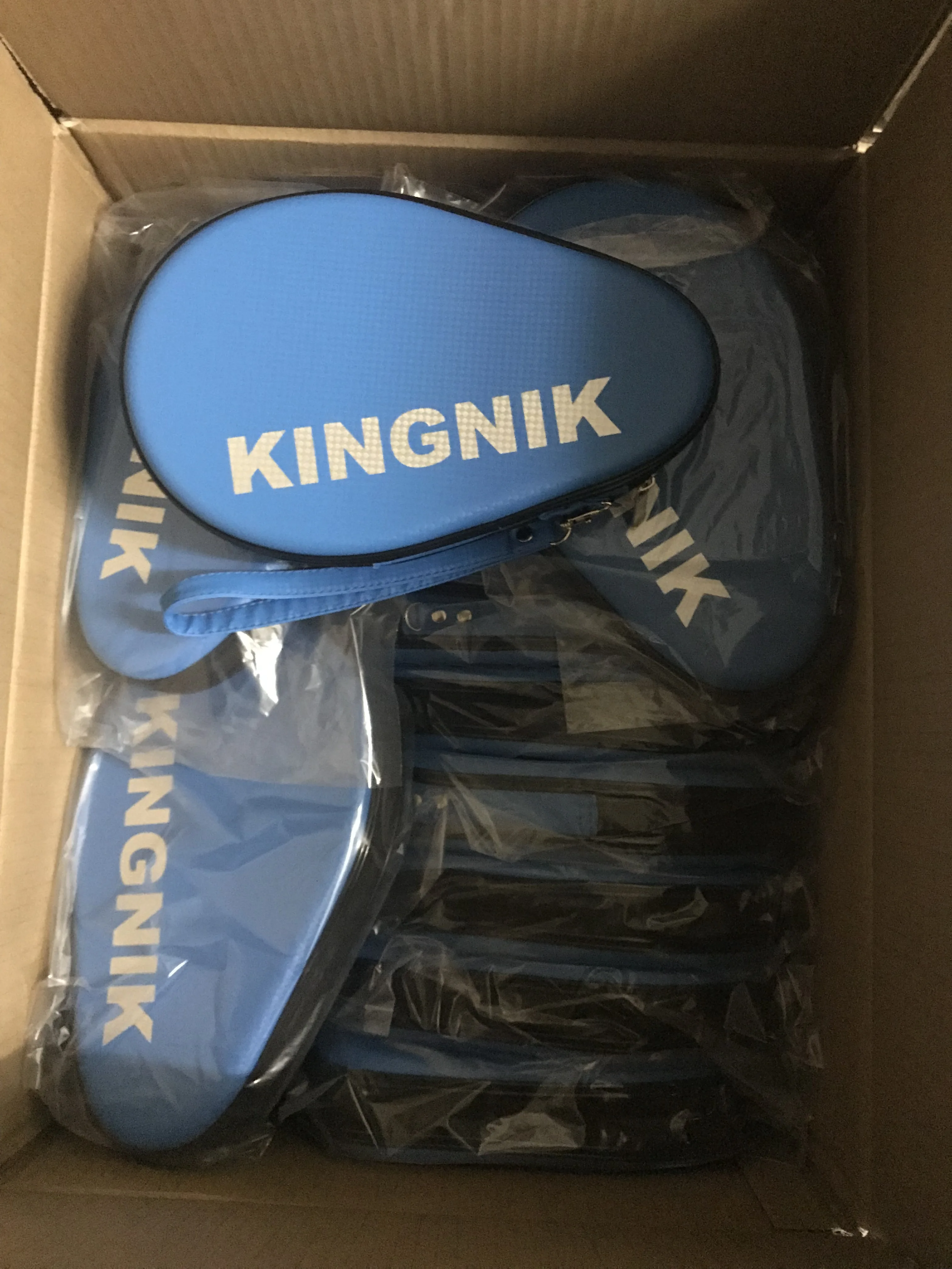 Чехол для настольного тенниса KINGNIK синего цвета (в форме тыквы)