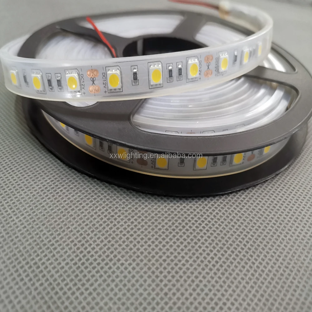 high bright CE RoHS 12V/DC 300leds 5M Warm white led flex strip light roll