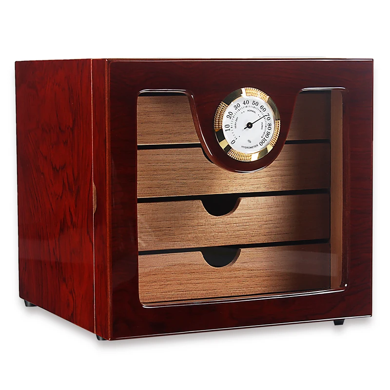 Factory Cedar Wooden Cigar Humidors Cigar Display Cabinet