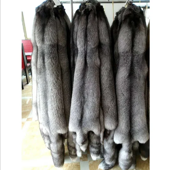 Factory direct blue fox leather high quality silver fox skin
