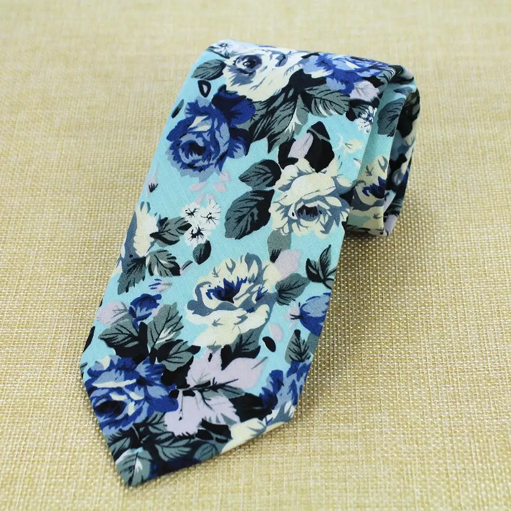 Хлопковый Галстук Пейсли Мужской галстук с цветочным принтом для свадебной вечеринки