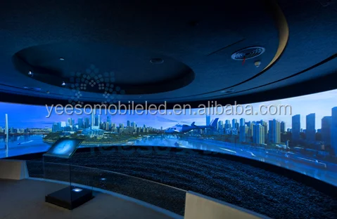 Curve LED screen, indoor LED display board, TV station LED screen