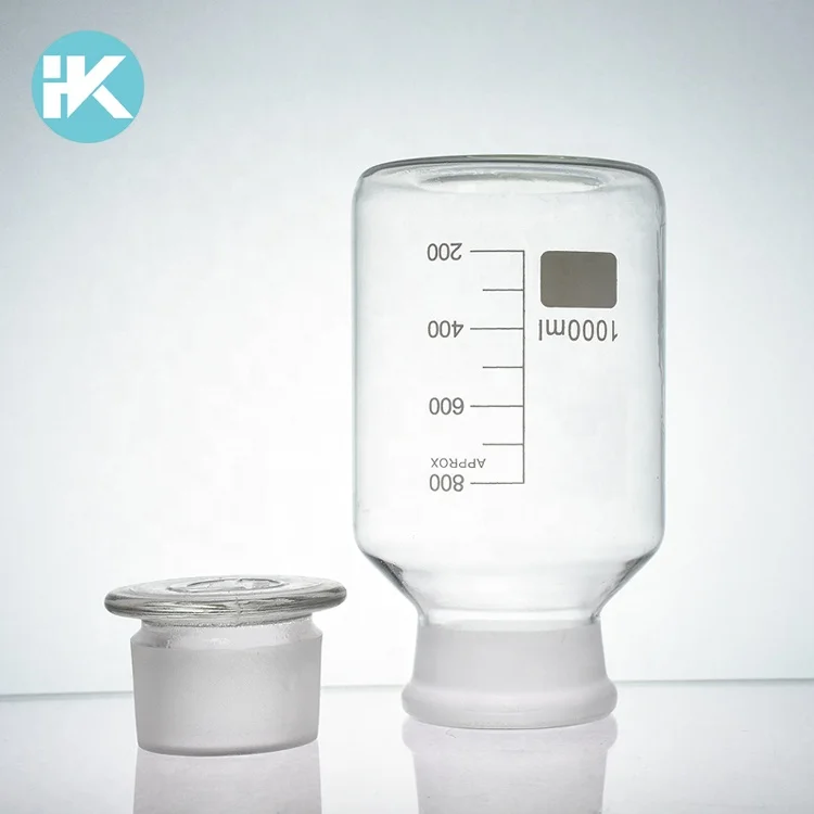 LAB Chemical Boro3.3 Glass 250ml Wide Mouth Reagent media storage bottle