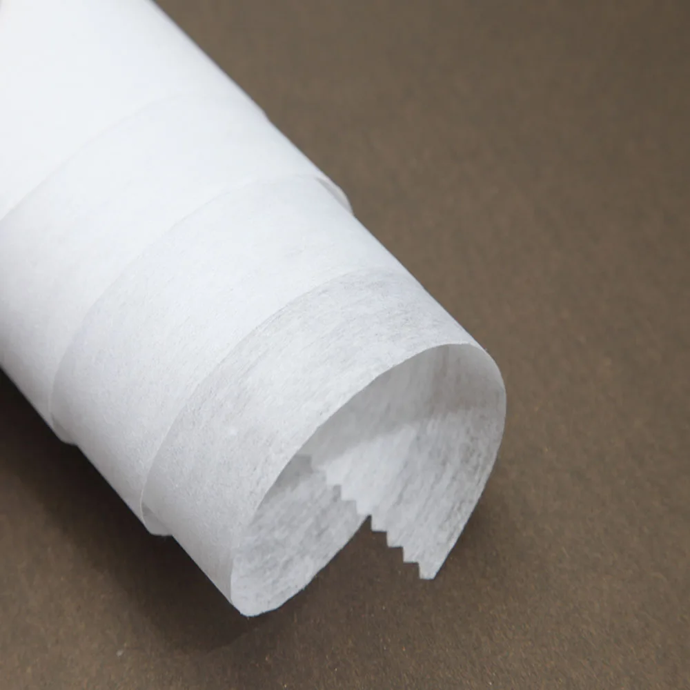 
100% polyester gum stay non woven interlining 1025HF , embroidery backing interlining 