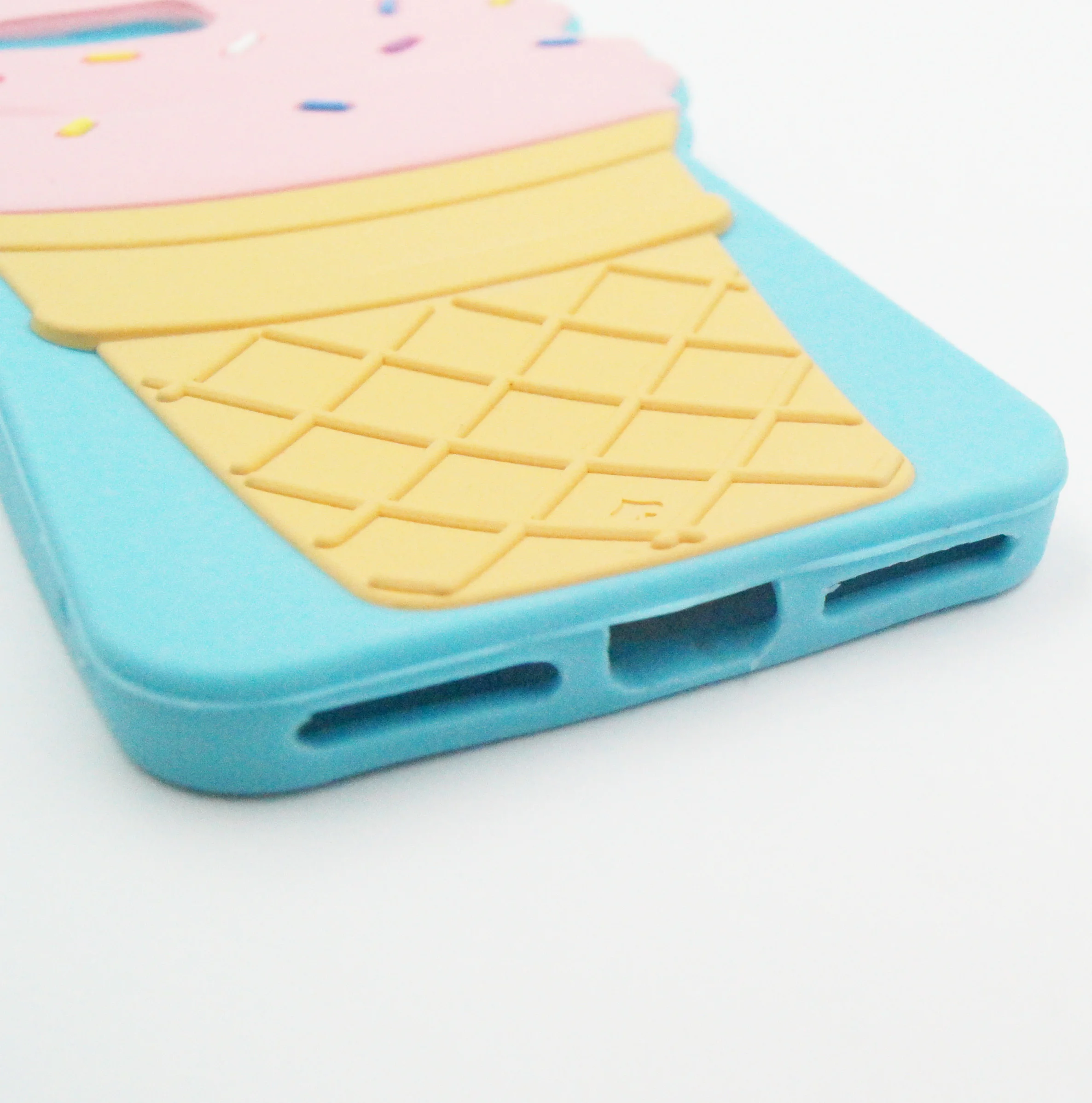 
Custom cartoon silicone ice cream phone case for iphone 6plus 