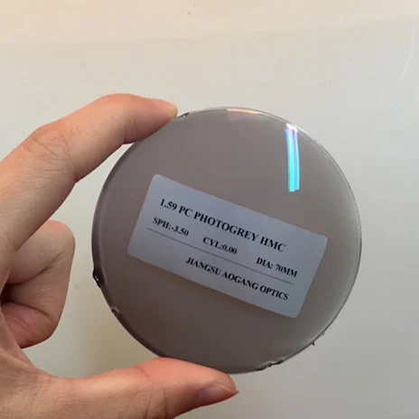 1.59 polycarbonate photo gray optical lens pc photochromic lenses for glasses