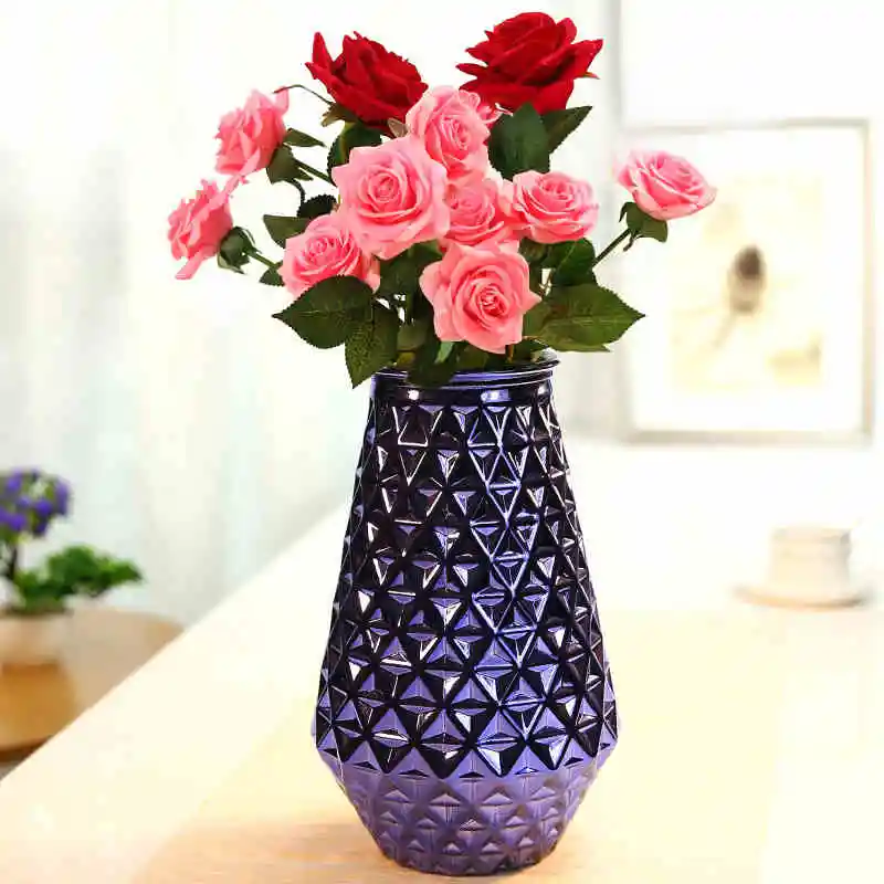 customize decoration glass vase for home and wedding use