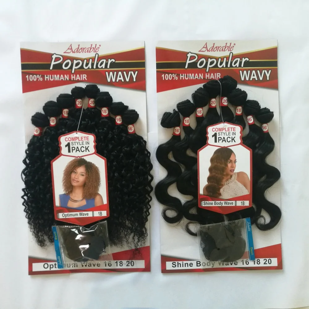 Xuchang hair заводская цена человеческие волосы в виде животных смешанные синтетические тканые оптимальная водная волна 8 шт./лот с бесплатной застежкой