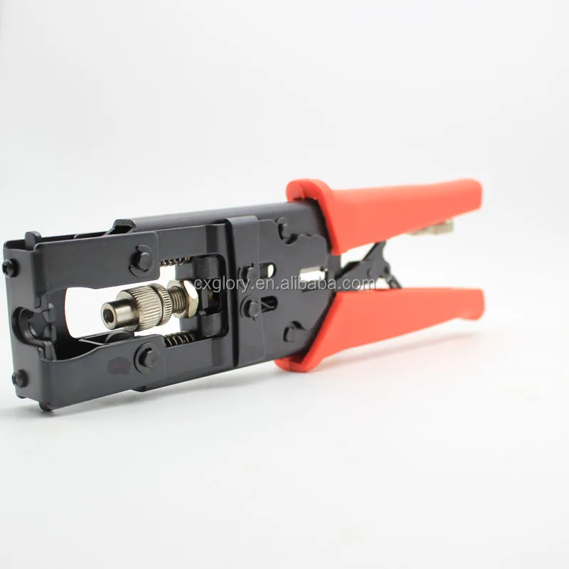 Multi function F/BNC/RCA adjustable compression connector Fully adjustable for RCA/BNC + F connectors hand crimping tool