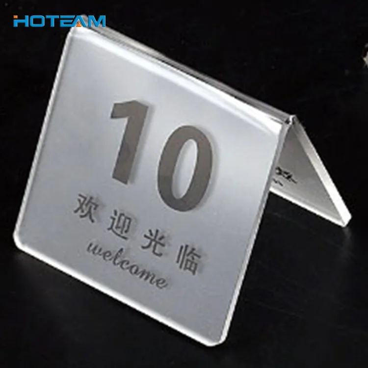 Custom Acrylic Plastic Table Numbers For Restaurant