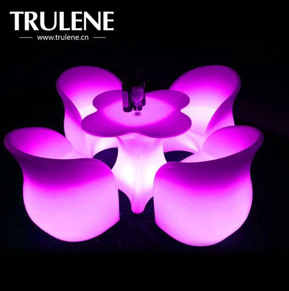 Commercial led bar furniture restaurant table chair Romantic Luminous LED Bar furniture 4.2W 7 Colors