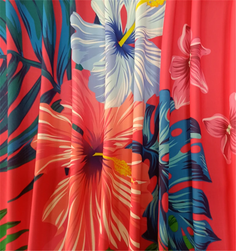 4 way stretch african tropical printed nylon swimwear spandex stretch fabric