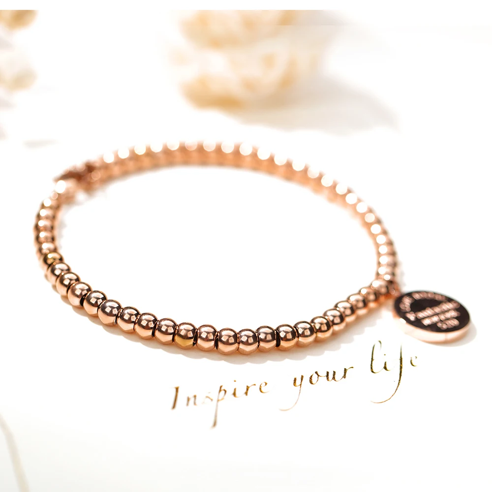 Fantastic New York 520 gold jewelry stainless steel beads bracelet with heart charms