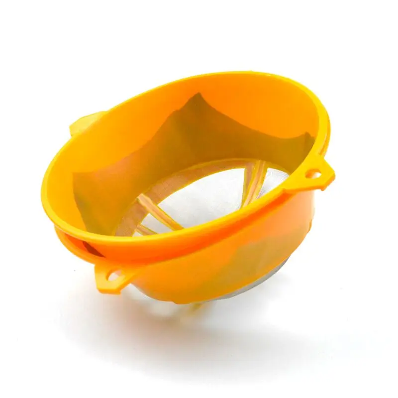 High Quality round Fine Mesh Plastic Paint Colanders Strainers Middle Size Yellow for Art Supply