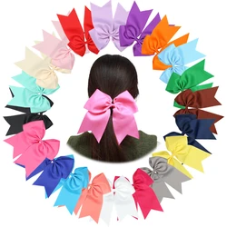 Large Classic Hair Bows with Ponytail Holder for Cheerleader Sports