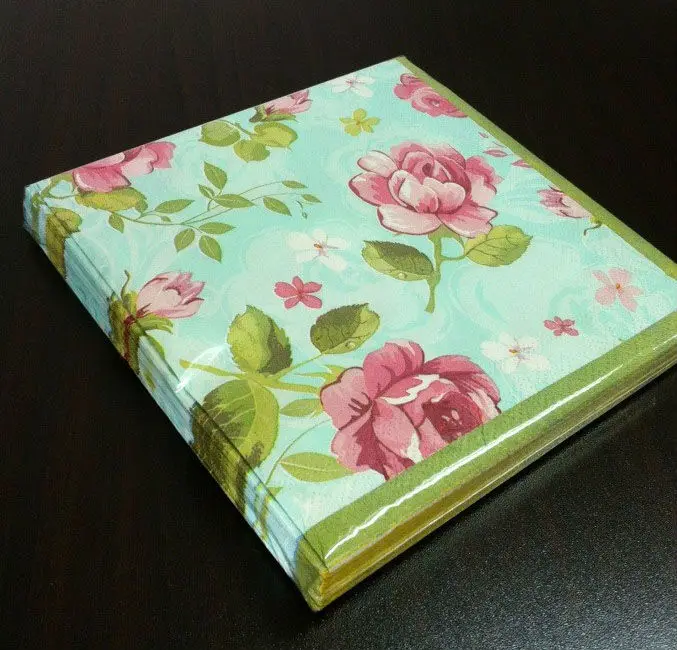 Luxury printed folded paper napkin