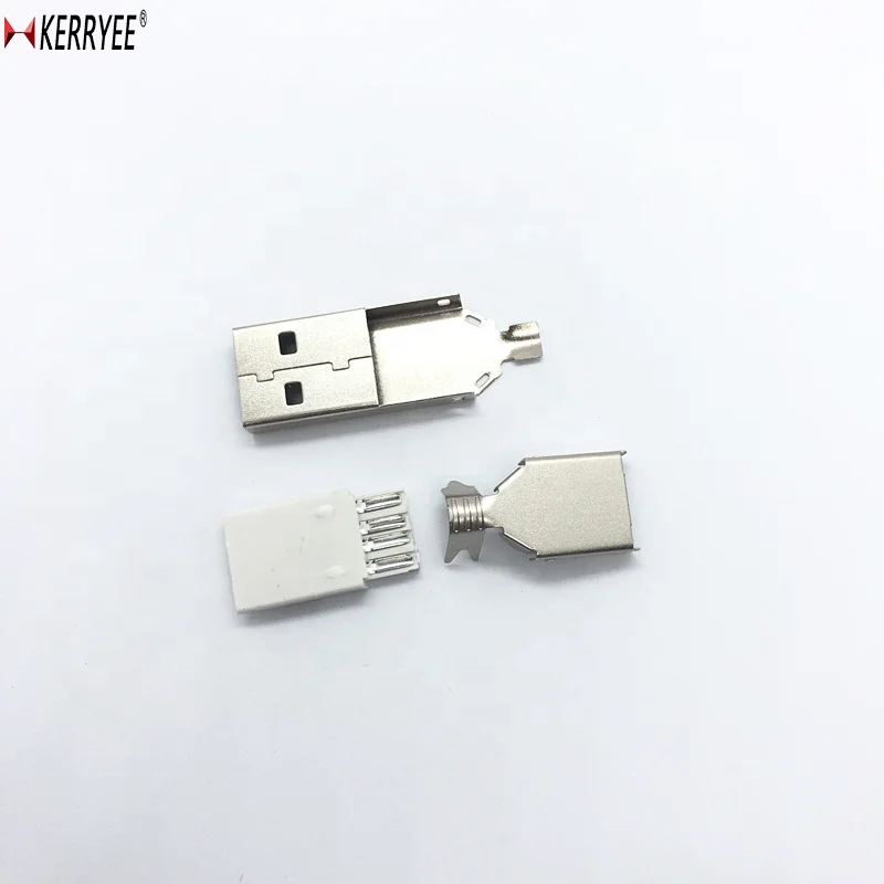 
USB connector male plug type A solder 