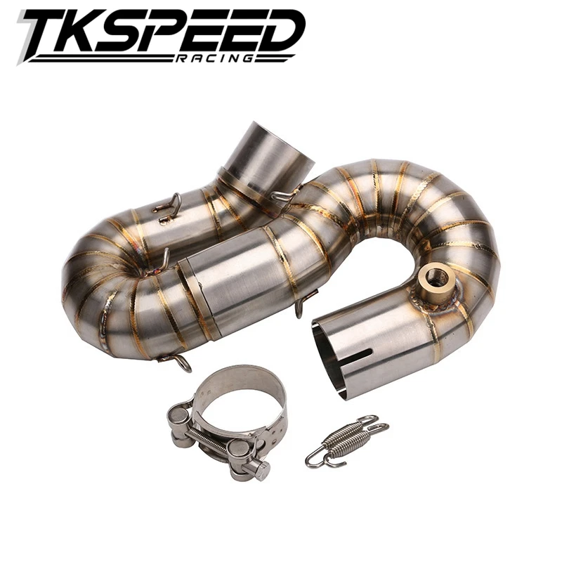 
Universal Motorcycle Exhaust Muffler + Stainless Steel Half tube Exhaust Pipe for Honda cbr1000 2008 2009 2010 2011 