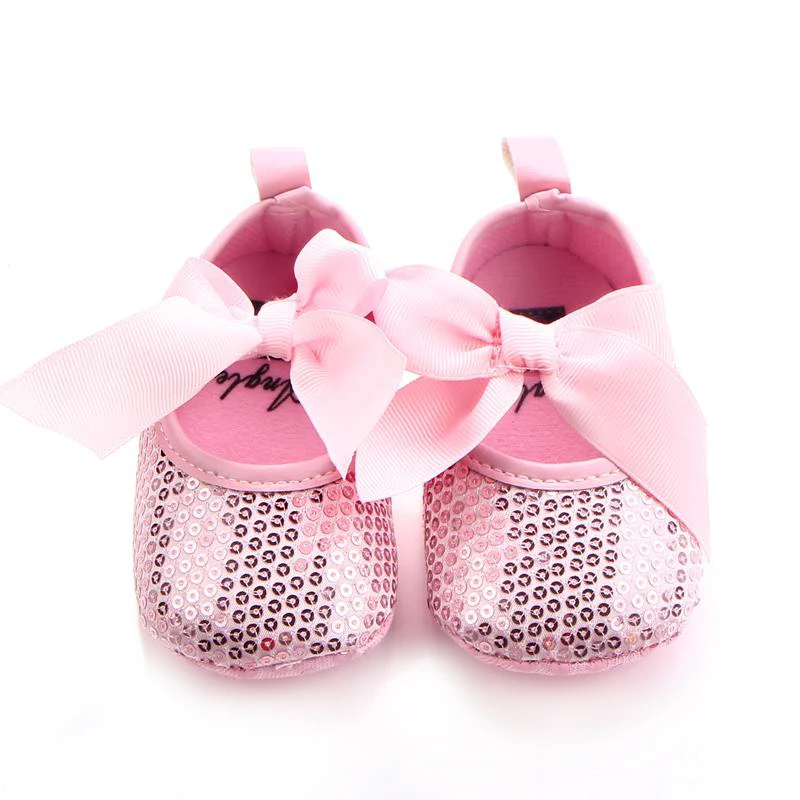 Wholesale 8 colors soft sole bling sequins baby girl shoes