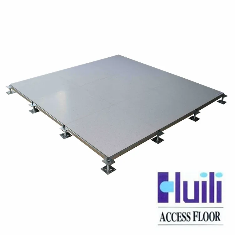 Raised access floor with colorful conductive PVC vinyl tile