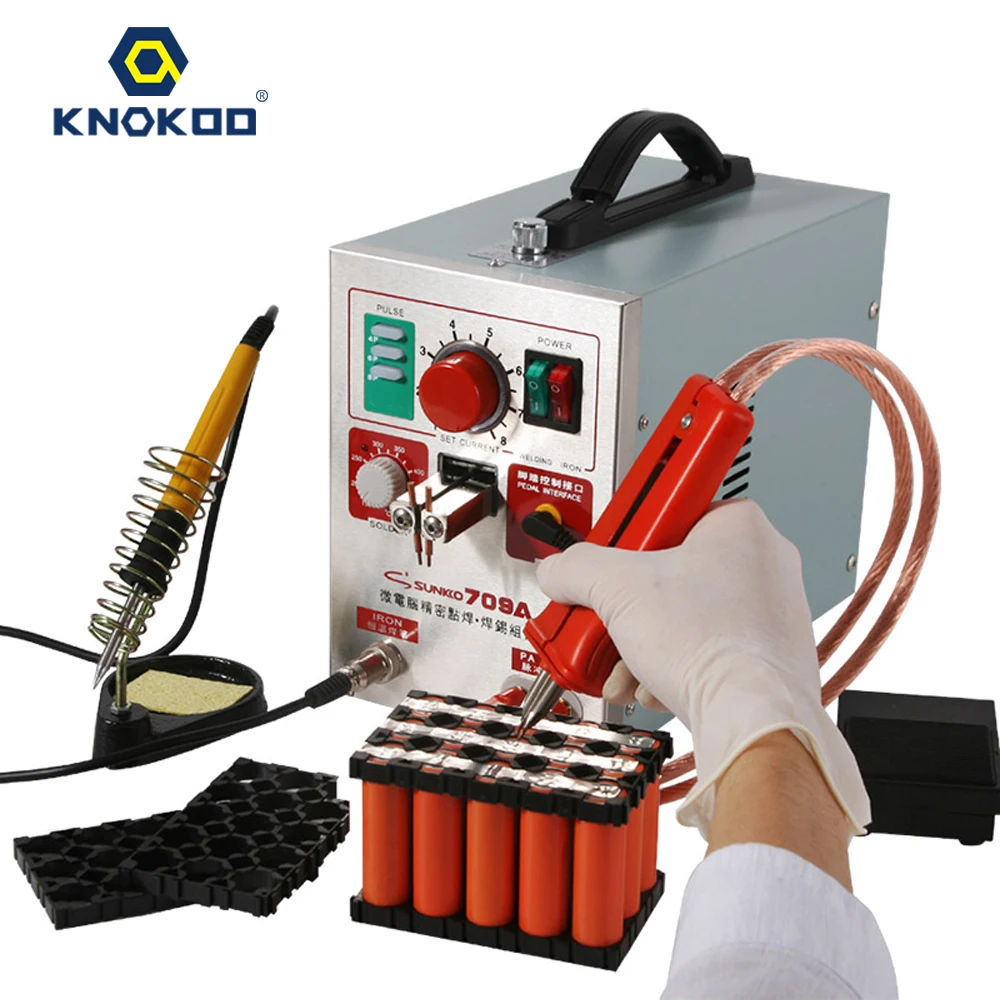 
Аккумуляторная сварочная машина KNOKOO 709A, автоматическая портативная батарея 18650, мини сварочные машины   (60699040528)