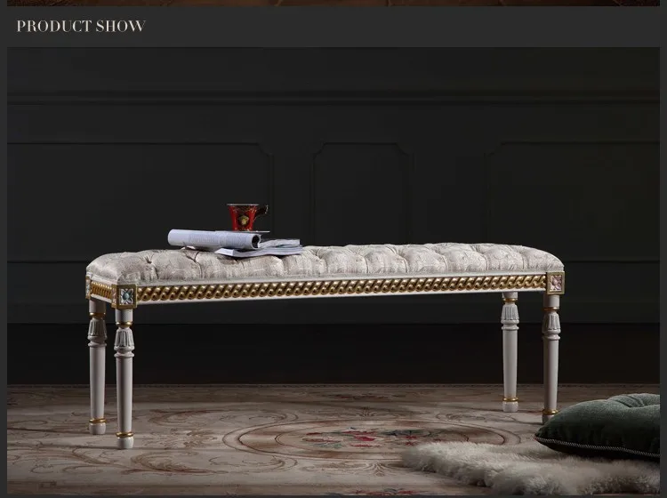 French style bedroom furniture-french furniture piano bench- classic solid wood bench