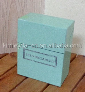 Metal seed box/ powder-coated/decal