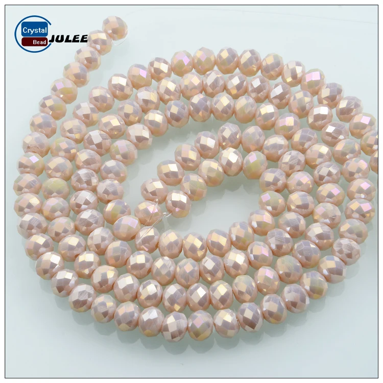 
C209-C252 Faceted Brilliant Beads 4mm 6mm 8mm Glass Crystal Rondelle Beads 