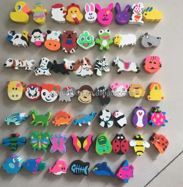 
customs christmas Colored fancy pencil with cartoon animal eraser toppers 