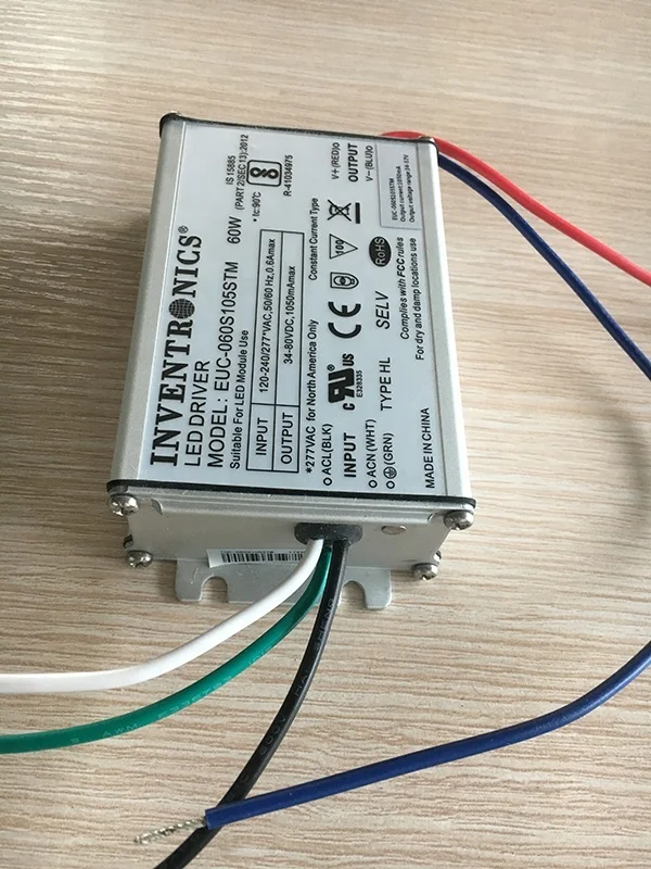  60 Вт Inventronics класс 2 SELV выход 1050 мА Постоянный ток ip66 водонепроницаемый электронный светодиодный