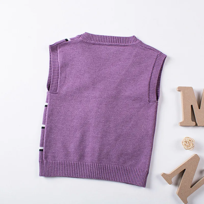 
2019 autumn winter knit vest sweater girls soft warm plain sleeveless sweater vest 