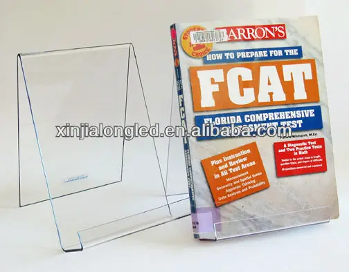 Acrylic Plastic Book Holder Stand Clear Acrylic Magazine Display Rack Wide Book Display Stand