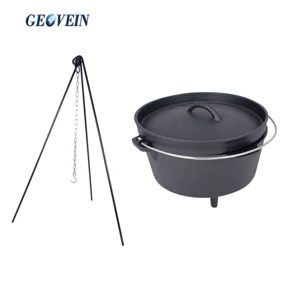 Предварительно приправленный 4.5QT 6QT чугунный голландский духовой шкаф с 3 ножками