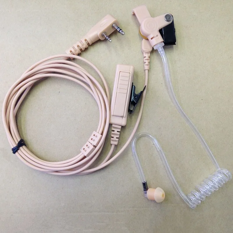 
Big Long PTT Clamp Clear Air Tube 2pins K plug headphone for Kenwood Baofeng Puxing TYT Weierwei etc Walkie talkie 