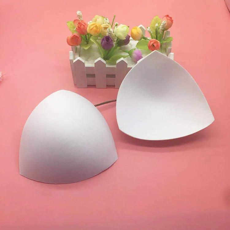 2019 Triangle Breathable Bra Foam Cup White Sportswear Push Up Bra Cup Insert