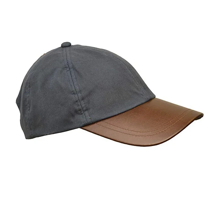 Mens Ladies Wax Baseball Cap Waxed 100% Cotton Leather Bill Custom Promotional Hat