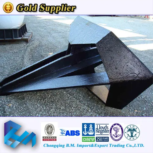 High quality black printed steel Marine/Ship  Type A Type B Type C Hall anchor with certificate for sale