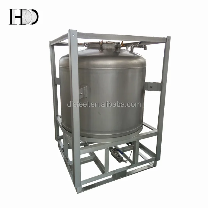 
stainless steel round ibc tank/tank container/tot tank 1000 liter 