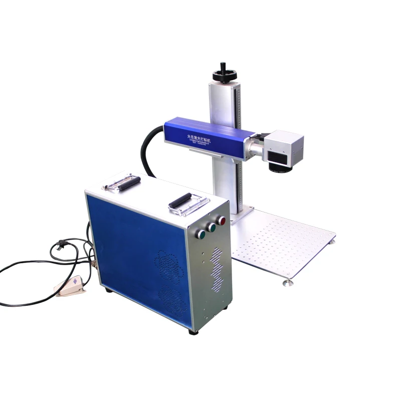 Metal laser engraving machine portable  20w 30w 50w Mopa gold metal smart color fiber  laser marking machine