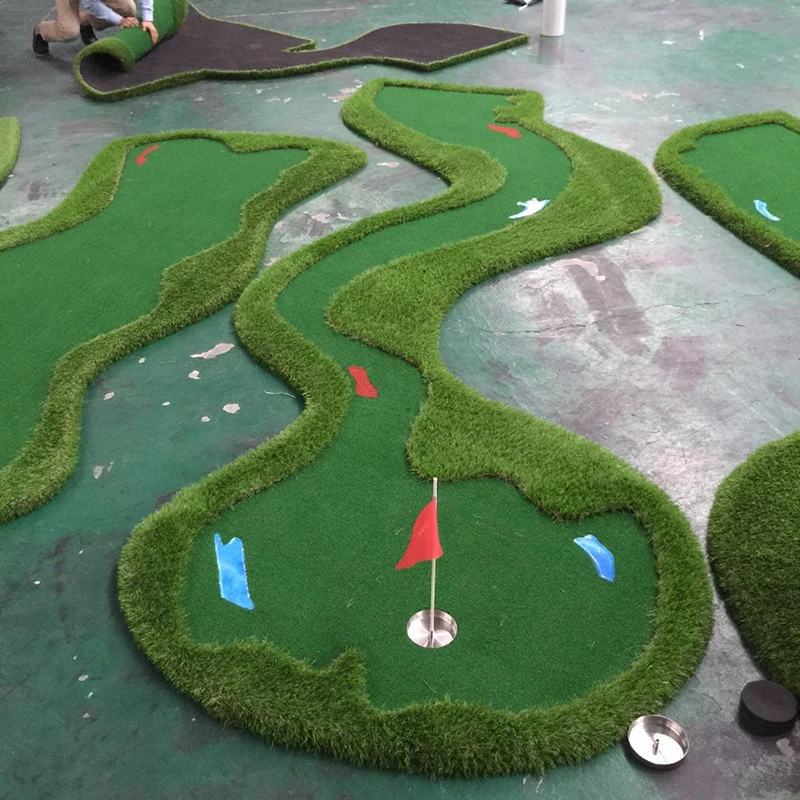 Cheap and Professional international field SGS golf putting green mini golf carpet grass Artificial Green matTurf for Golf Field