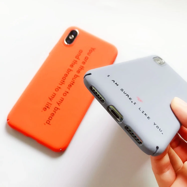 New Arrival Custom Printing Hard Pc Material Phone Case With Words For Iphone 7 8 Plus