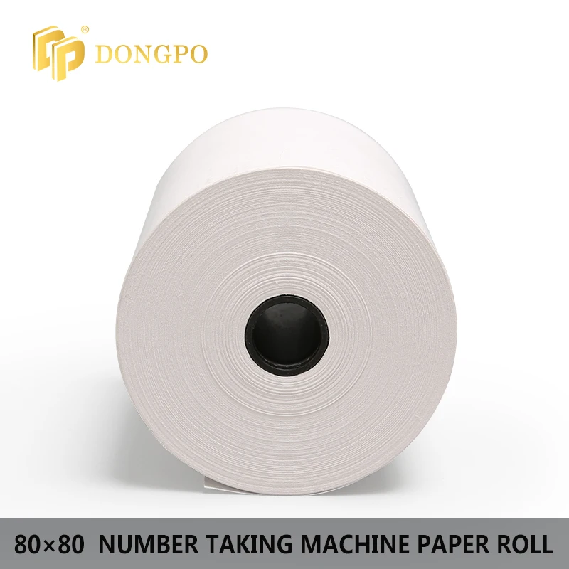 Factory directly printed brand logo POS 80 x 80mm cash register roll direct thermal paper 100% wood