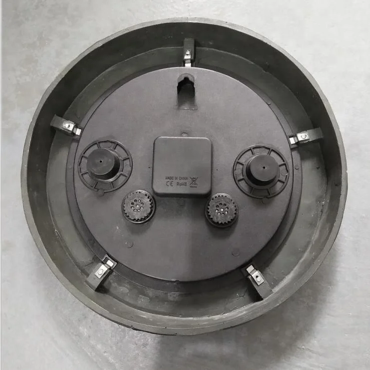 14 inch Faux Stone Outdoor garden Wall Clock with thermometer and HYGROMETER