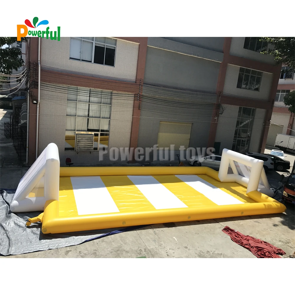 Giant inflatable volleyball field soap football field