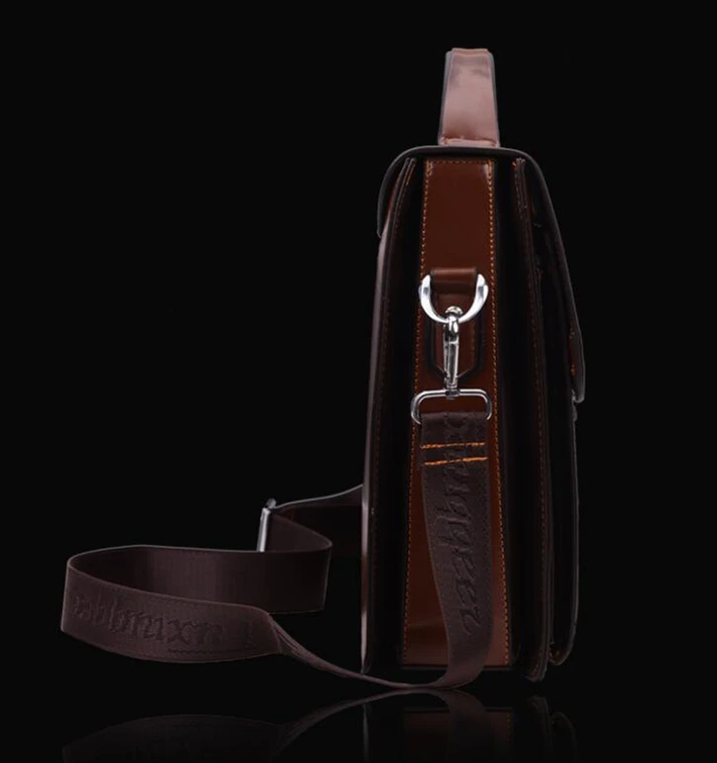 Dreamtop DTC399 brown PU fake leather laptop business bag mens briefcase combination locks made in China