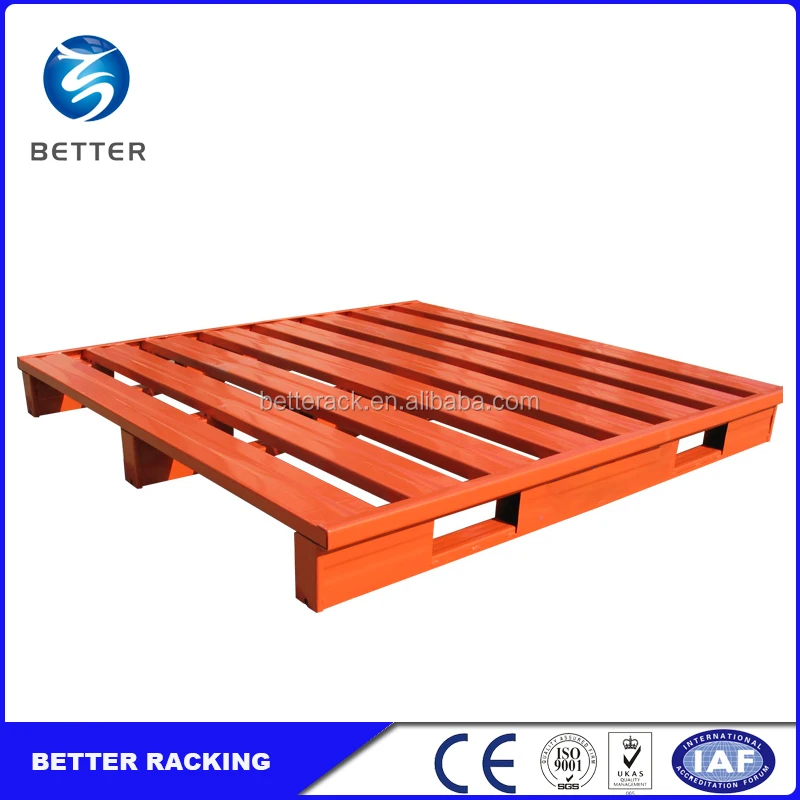 
 Большая емкость для вторичной переработки 4 пути входа на одной стороне Штабелируемый стальной поддон  