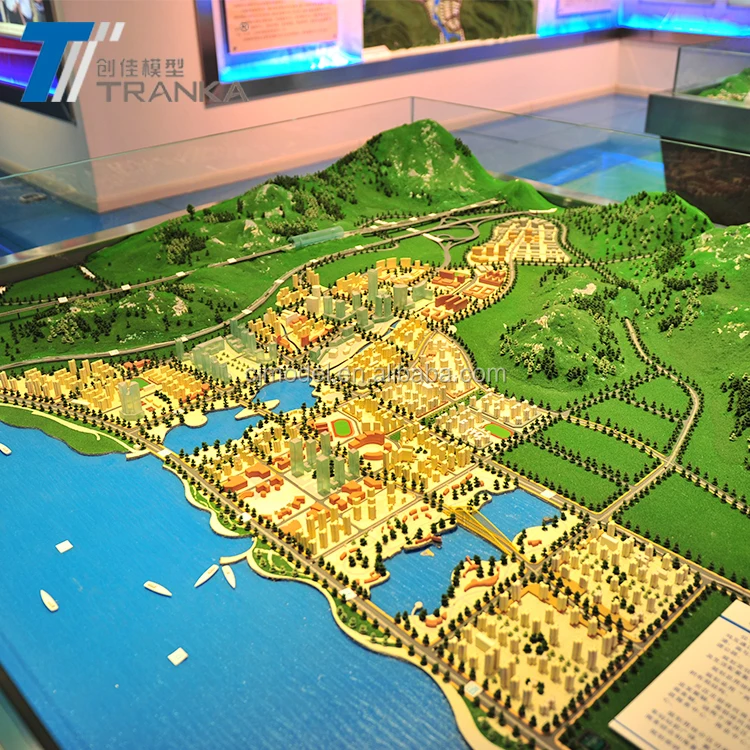 ABS Material Topographical Model for Urban Planning Development ,topo Model